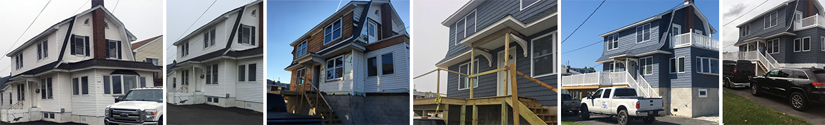 Elevation compliance project in Belmar, NJ - before and after photos